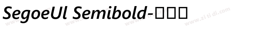 SegoeUl Semibold字体转换